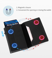 Dompet Kartu RFID PU Zipper Multifungsi Sederhana Lipat Dua Unisex, Tempat Kartu & ID, Model Terbaru