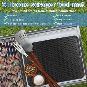Accesorios para Parrilla a Bajo Precio en Stock: Tapete de Silicona Resistente al Calor de 16*12 Pulgadas, Alfombrilla de Descanso para Herramientas de BBQ para el Borde de la Plancha - Product Image 3
