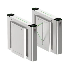 Access Control Bidirectional Security Door Flap Barrier Gate Qr Reader With Flap Barrier Hs Code Turnstile