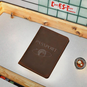 NEXXGEN Housse de passeport personnalisée en cuir véritable vintage de luxe avec blocage RFID, sans fermeture, porte-cartes tendance - Product Image 2