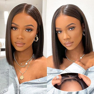 Cheveux Humains Remy Double Drawn Bob Perruques Swiss HD Lace Front Cheveux Humains Bruts Vietnamiens SDD Court Bob HD Lace Front Perruque Sans Colle - Product Image 4