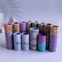 Emballage en carton biodégradable recyclable design de marque baume à lèvres push up rouge à lèvres déodorant tube en papier kraft