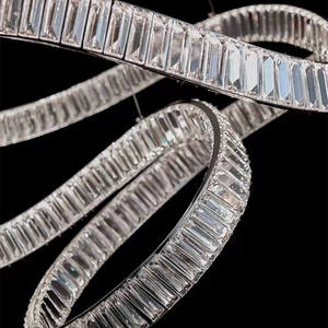 Villa Mall longue cage d'escalier escalier moderne longue spirale lustre en cristal suspension pour escaliers - Product Image 6