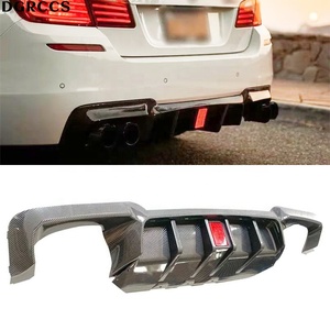 <b>For</b> 5 Series F18 M5 2009-2016 Carbon Fiber Rear Lip Rear <b>Diffuser</b> Bumper Lip With Taillights - Product Image 1