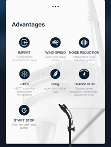 Mesin Pendingin Kulit <span class=keywords><strong>Cryo</strong></span> Air Harga Terjangkau Dengan Sistem Terapi <span class=keywords><strong>Cryo</strong></span> -30C untuk Perawatan Laser dan Perlindungan Kulit - Product Image 5