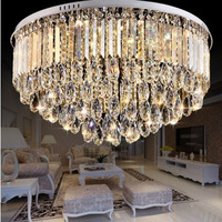 Lustre LED de plafond moderne carré en acrylique avec couvercle en cristal, personnalisable, vente en gros à prix abordable