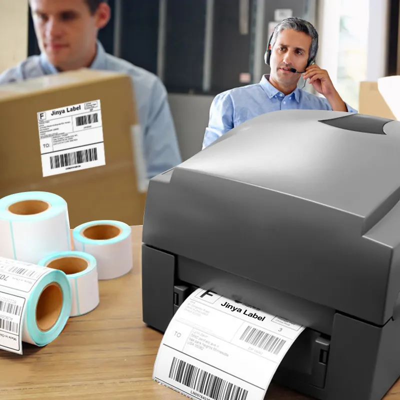 방수 열 전달 인쇄 접착 스티커 용지 배송 라벨을 위해 다양한 크기로 제공
