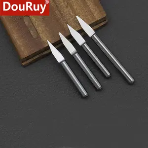 Flat bottom engraving bits V carbide carving cutters V bits CNC tools