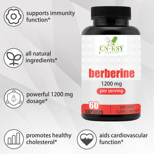 Высококачественные капсулы берберина, пищевая добавка с берберином гидрохлоридом, улучшающая здоровье, снижающая уровень холестерина и повышающая иммунитет. - Product Image 4