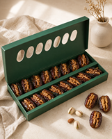 Premium Ramadan Datteln, Nüsse & Schokoladen Geschenkbox mit Goldfolie, Hochwertige Anpassbare Luxusverpackung für Eid-Desserts und Firmengeschenke