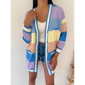 Cárdigan Bordado Colorido 837 con Decoración de Botones, Ropa Casual Larga y Corta para las Temporadas de Invierno y Otoño - Product Image 3