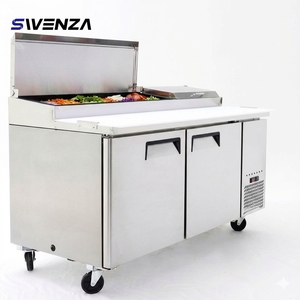 Commerciële pizzakoelkast met groot granieten snijvlak voor Italiaanse bistro - Product Image 1
