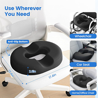 Coussin ergonomique en mousse à mémoire de forme avec gel rafraîchissant pour chaise, fauteuil roulant, soulagement des douleurs au coccyx et des hémorroïdes