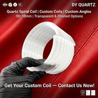Tubo Espiral de Cuarzo Personalizado, Diámetro Exterior de 10 mm |   7 Bobinas de Vidrio de Sílice Fundido Esmerilado y Transparente OEM ODM