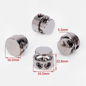 Tùy Chỉnh Sáng Bóng Bóng Bạc Kim Loại 2 Lỗ Dây Nút Dây Rút Dây Khóa Bán Buôn Từ Trung Quốc Nhà Máy Cho May Mặc \/Túi \/Giày - Product Image 1