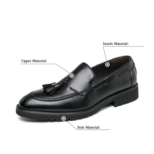 Classy Designers Tassel Loafers Sewing Uppers Comfortable Loafers Men Height Increasing Slip-on Dress Shoes Mens Leather Oafers - Product Image 3