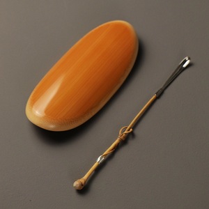 Bamboo Tea Scoop With Mirror Finish Short Style Teaware Accessory For Tea Ceremony - Product Image 1