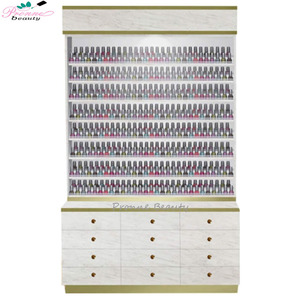 Giá để đồ trang điểm/mỹ phẩm/nước hoa thiết kế độc đáo màu trắng và vàng, tủ trưng bày sơn móng tay - Product Image 6