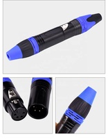 Connecteur XLR mâle/femelle 4 broches RASANTEK en laiton, contact 10A, pour haut-parleur HIFI, prise audio