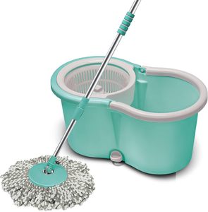Blue Eco-Friendly Telescopic High Quality Hand-Free Wet Dry <b>Mop</b> Automatic Dehydration Light Weight Stainless Steel 2.5L Capacity - Product Image 1