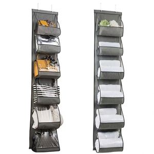 2026 Home Organization <b>Hook</b> Hanger 6 Pocket Big Bags Storage Folding Hanging Purse Handbag Organizer Storage - Product Image 4