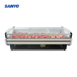 <span class=keywords><strong>Vitrine</strong></span> de viande de fenêtre avant de haute qualité, réfrigérateur de supermarché, congélateur de viande, réfrigérateur de bœuf Commercial, présentoirs de viande - Product Image 1