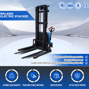 Produsen Cina Forklift listrik penuh 1ton 1,5 ton 2ton palet <span class=keywords><strong>Stacker</strong></span> Walkie mengangkat Platform untuk penggunaan luar ruangan - Product Image 4