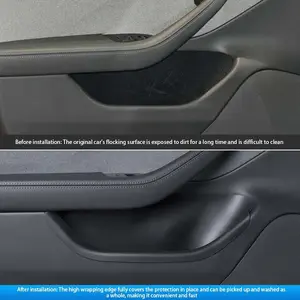 Tesla Model 3 2023-2024 Türseitenabdeckung-Schutz Aufbewahrungsbox Tablett-Sortier-Zubehör Front- und Rückseite 4-teiliges Set