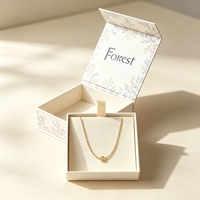 Boîtes à bijoux rigides magnétiques personnalisées Forest Packing avec logo, boîte à collier avec insert en velours, emballage cadeau de luxe, vente en gros