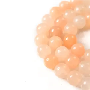 Perline di avventurina rosa naturale 4mm 6mm 8mm 10mm 12mm perline allentate di pietre preziose rotonde lucidate per la creazione di gioielli fai da te 15 "/filo B-186