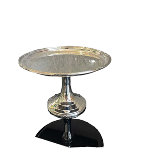 India Luxury Metal <b>Cake</b> <b>Stand</b> Pedestal Platter Eco-Friendly Reusable for Weddings Events Hotels Decorative Table Display Use - Product Image 3