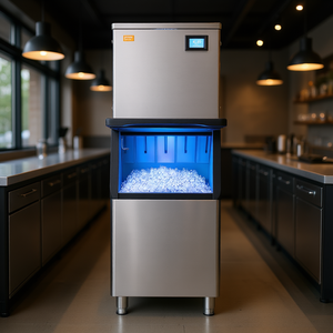 Máquina de Hielo Comercial de 1000W, 450LBS/24H, Acero Inoxidable, Panel LED, para Bares y Cafés - Product Image 2