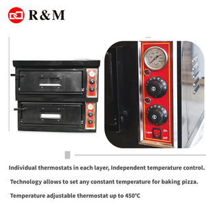 Horno de Pizza Comercial de Dos Niveles, Horno de Pizza Eléctrico de Acero Inoxidable para <span class=keywords><strong>Restaurante</strong></span> - Product Image 5