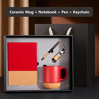 Ensemble cadeau de tourisme culturel personnalisable comprenant un carnet, un porte-clés en bois, un bloc-notes - Article promotionnel innovant pour les cadeaux