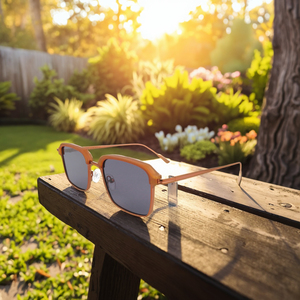 Gafas de Sol Retro con Protección UV, Montura Cuadrada, Lentes Degradadas, Estilo Viaje, Logotipo Impreso, para Hombre y Mujer - Product Image 1