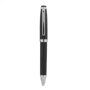 רולר מתנת קידום מכירות שחור מתכת טוויסט כדור עט עם לוגו החברה להתאמה אישית