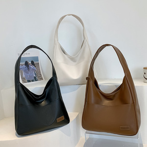 FANXI RTS PU Leather Solid Color Underarm <strong>Handbag</strong> <strong>Winter</strong> <strong>Ladies</strong> <strong>Bag</strong> Leisure College Students Single Shoulder <strong>Handbag</strong>