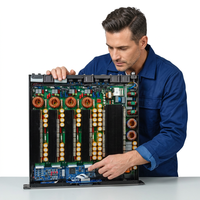 Amplificateur de puissance professionnel 4 canaux 2500W avec processeur audio DSP et module de processeur audio DSP Dante pour système de sonorisation de scène
