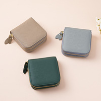 Sac à bijoux en cuir de luxe avec fermeture à glissière pour bagues, boucles d'oreilles, bracelets, colliers, organiseur de bijoux portable