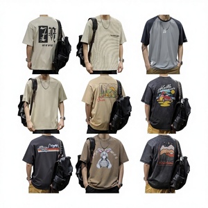 Maglietta da uomo oversize in cotone di <span class=keywords><strong>prima</strong></span> <span class=keywords><strong>classe</strong></span> stampa con Logo personalizzato - Product Image 1