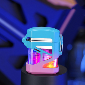 Forme de Mech créatif nouveau design Mecha métal gonflable bleu flamme briquet torche lumineux dégradé briquet cadeau briquet - Product Image 2