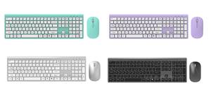 <span class=keywords><strong>Clavier</strong></span> et <span class=keywords><strong>souris</strong></span> sans fil ultra-minces Keywin KW11 avec rétroéclairage RVB, capteur optique, design ergonomique pour ordinateur portable, bureau/usage domestique - Product Image 2