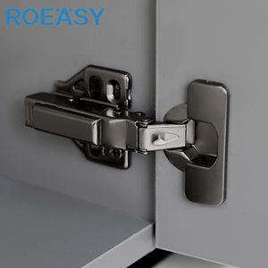 บานพับประตูตู้ครัวแบบไฮดรอลิกสีดำปรับได้ อุปกรณ์ฮาร์ดแวร์สำหรับเฟอร์นิเจอร์ - Product Image 5