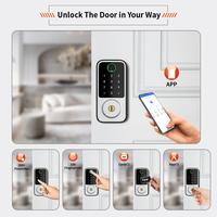 Serrure à pêne dormant numérique intelligente Ttlock Carte Mot de passe Code Empreinte digitale Serrure à pêne dormant Serrure de porte