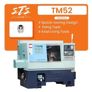 เครื่องหมุน CNC Fanuc เตียงเอียงเครื่องกลึงแนวนอน