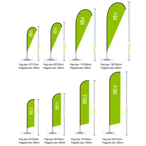 Custom Pole Kit Feather Flag For Outdoor 130G Knitting Teardrop Flag Apartments 1-2 Bedrooms Swooper Feather Flag