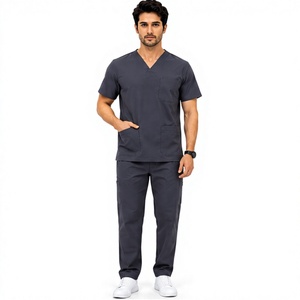 Ensemble de tenue médicale pour homme, respirant, en spandex, pour médecins, infirmiers, hôpitaux, confortable, extensible et résistant - Product Image 1