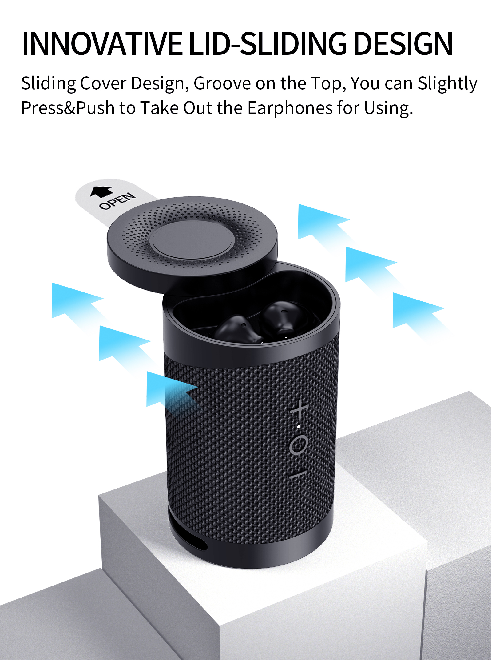 Bass Wireless Earphone Speaker 3D Surround Subwoofer 4 Hours Talk Time