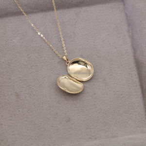 Collier pendentif en or jaune massif 14 carats, bijoux fins, cadeau, vente en gros - Product Image 2