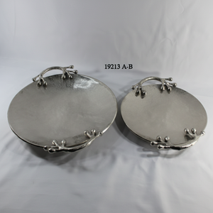 Lot de 5 plateaux en métal pour le service et la décoration plateau de petit-déjeuner pour la décoration de la maison et de la table à manger. - Product Image 1